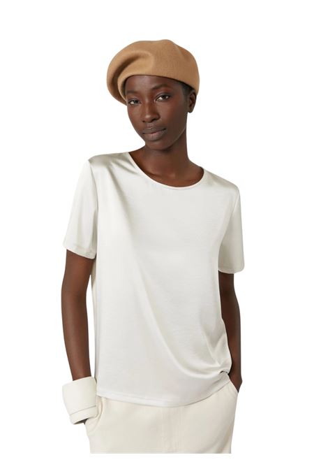T-shirt in raso e jersey - AVORIO Weekend MAXMARA | GILBERT001